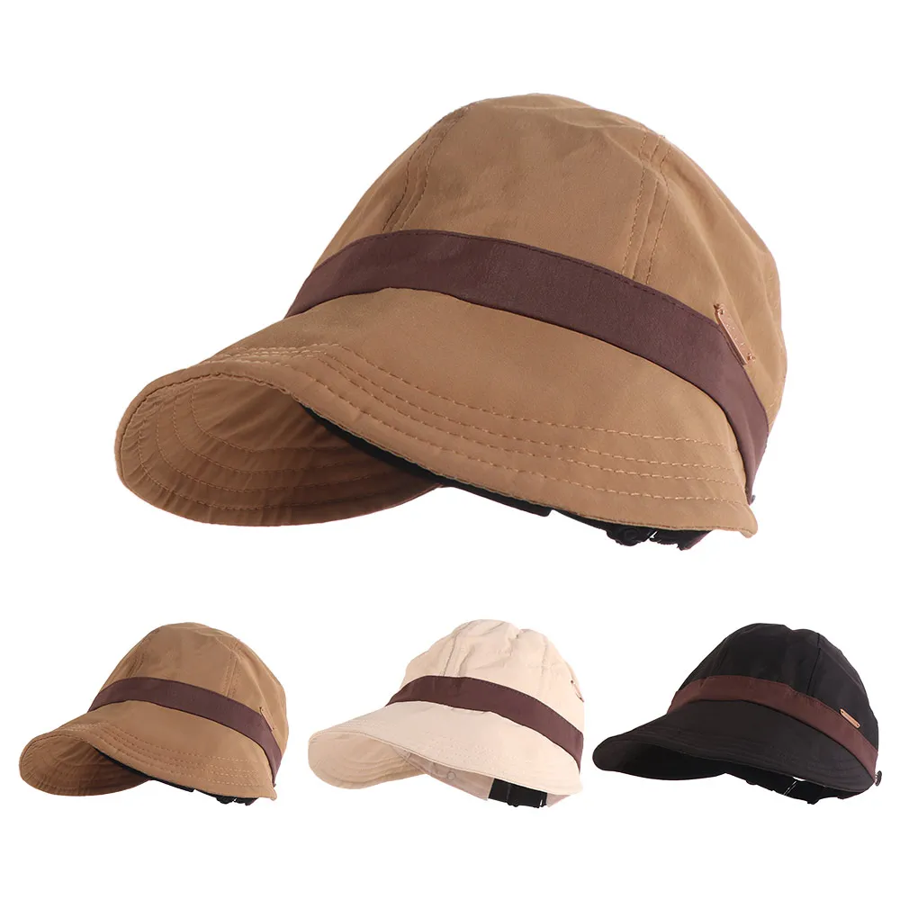 بلغت ذروتها قبعة عادية واسعة حافة قبعة الشمس تنفس ظلة الشمس قبعة للحماية من الأشعة فوق البنفسجية حماية الرياح برهان منقار البط قبعة التخييم