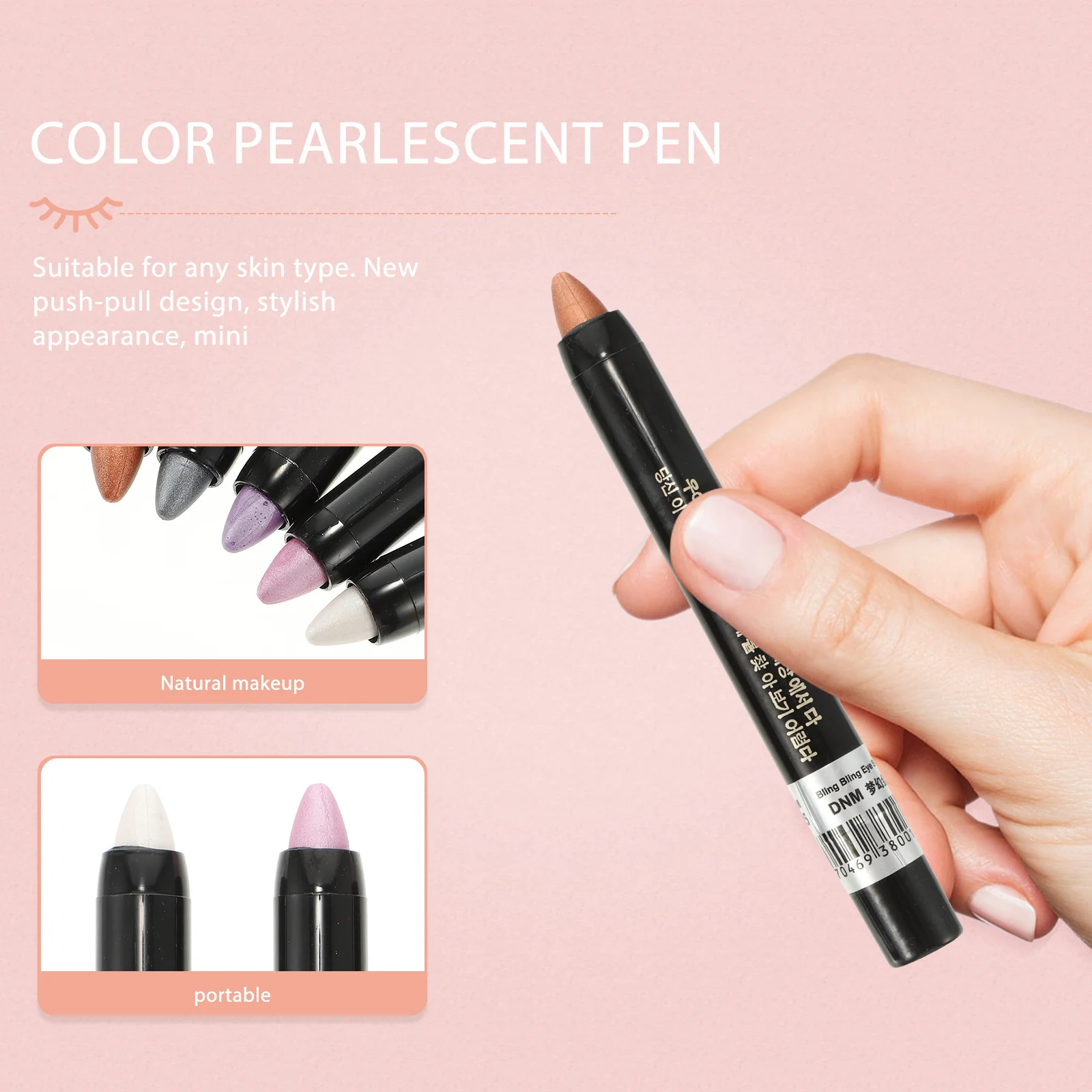 5 ชิ้นอายแชโดว์แบบปากกาติดทนนานกลิตเตอร์ชิมเมอร์สีสันสดใสน้ำหนักเบาสวมใส่สบายของขวัญในอุดมคติสำหรับผู้หญิงและ