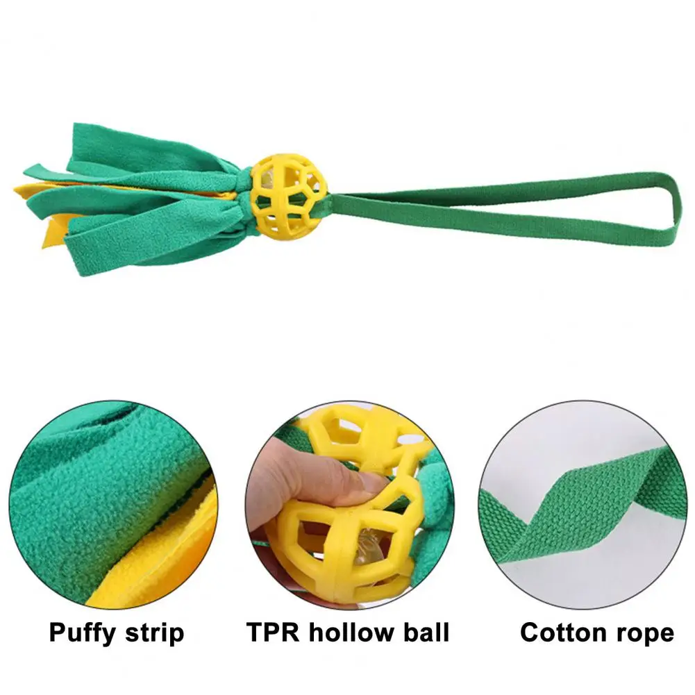 Pet Sniffing Rope Elastic Ball Brinquedo do cão Resistente a mordida, Quebra-cabeça para cães, sons squeaky, inviolável, Design oco