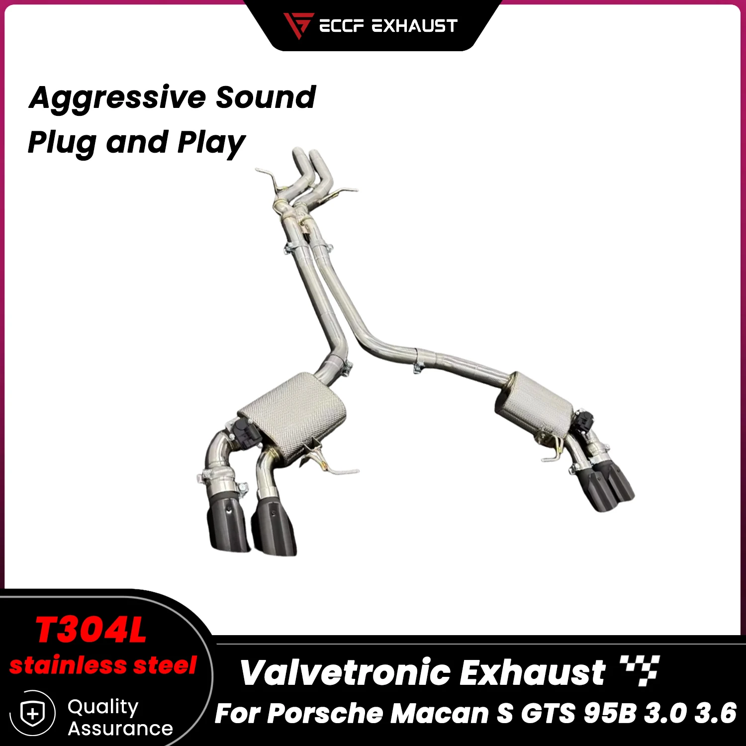 

Агрессивный звук Valvetronic Выхлоп Catback из нержавеющей стали для Porsche Macan S GTS 95B 3.0 3.6 Unleash Максимальная производительность