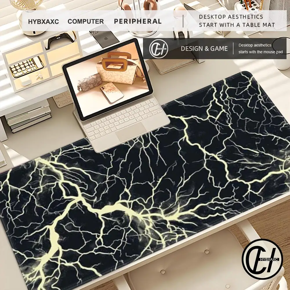 

Thunder Mouse Pad Cute HD Desk Pad Extended Gaming Keyboard Mats Large 100x50cm XXL Gamer Mousepad