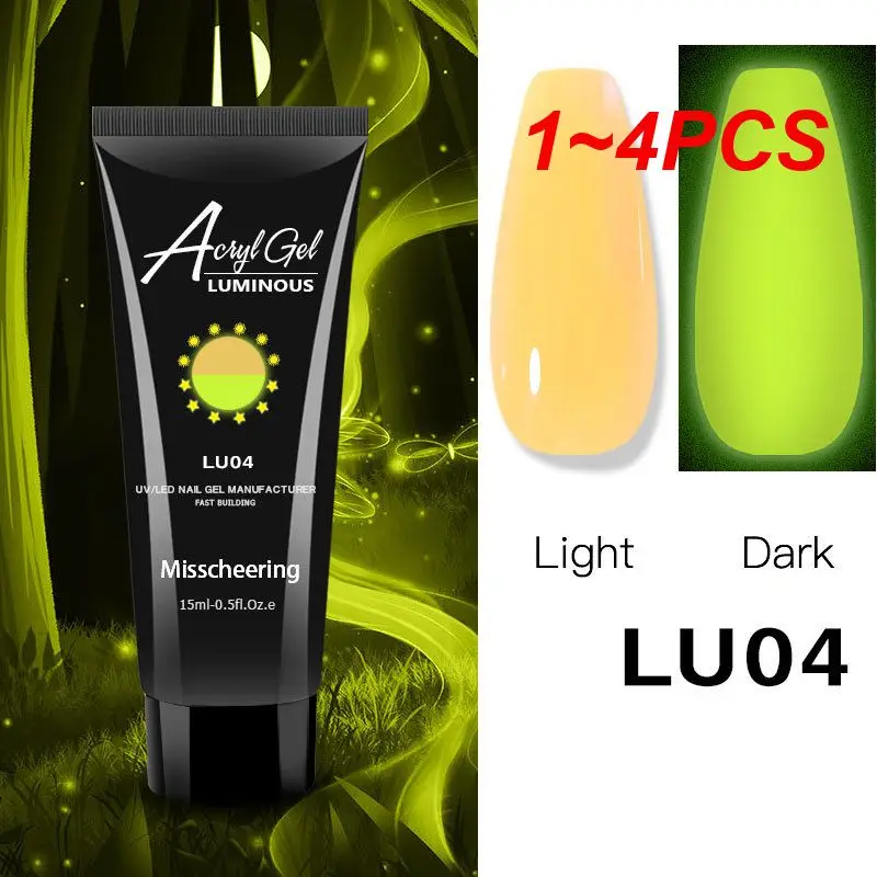 1~4PCS Luminous Easy To Apply Durable Quick Building Nail Gel Gel Extensions High Demand Extension Finger Bright Innovative