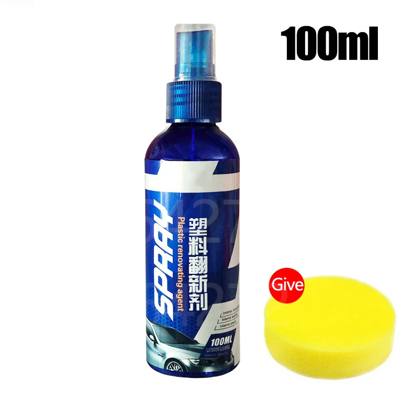 Car Plastic Renovator Trim Hydrophobic Liquid Auto Leather Plastic Restorer Polish Long-Lasting Protects Exterior Wax for Auto