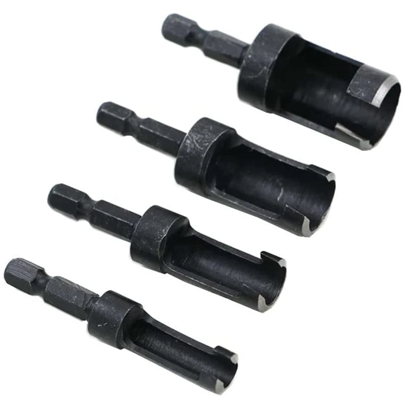 

A5YD Durable Wooden Plug Hole Cutter Bit Hole Woodworking Tools 4Pieces
