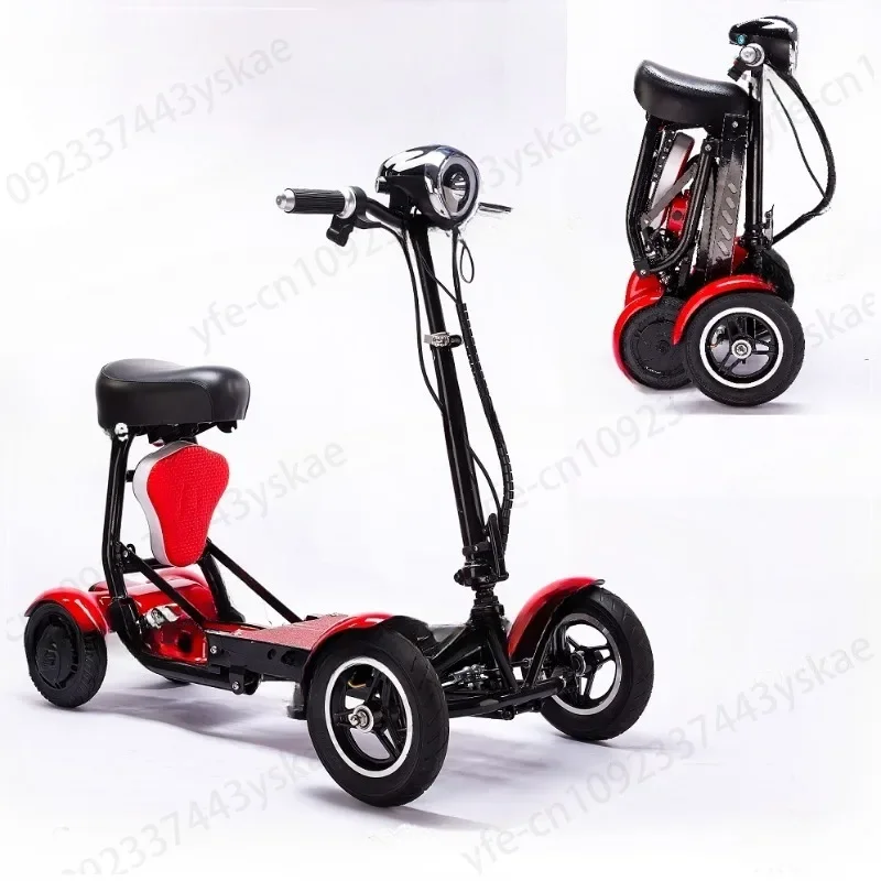 

Disabled 4 Wheel Dual Motor Electric Folding Mobility Scooter Elderly Adult Handicap Mobility Electric Scooter