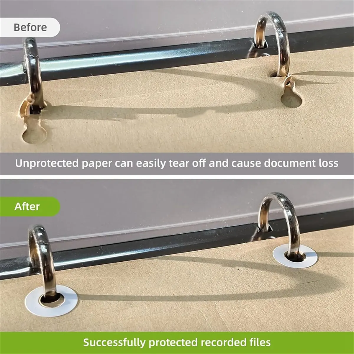 ABJY 2500 szt. Samoprzylepne białe naklejki wzmocniające dziury, naklejki wzmocniające dziury po dziurkaczu o średnicy 1/4 cala do szkoły i biura