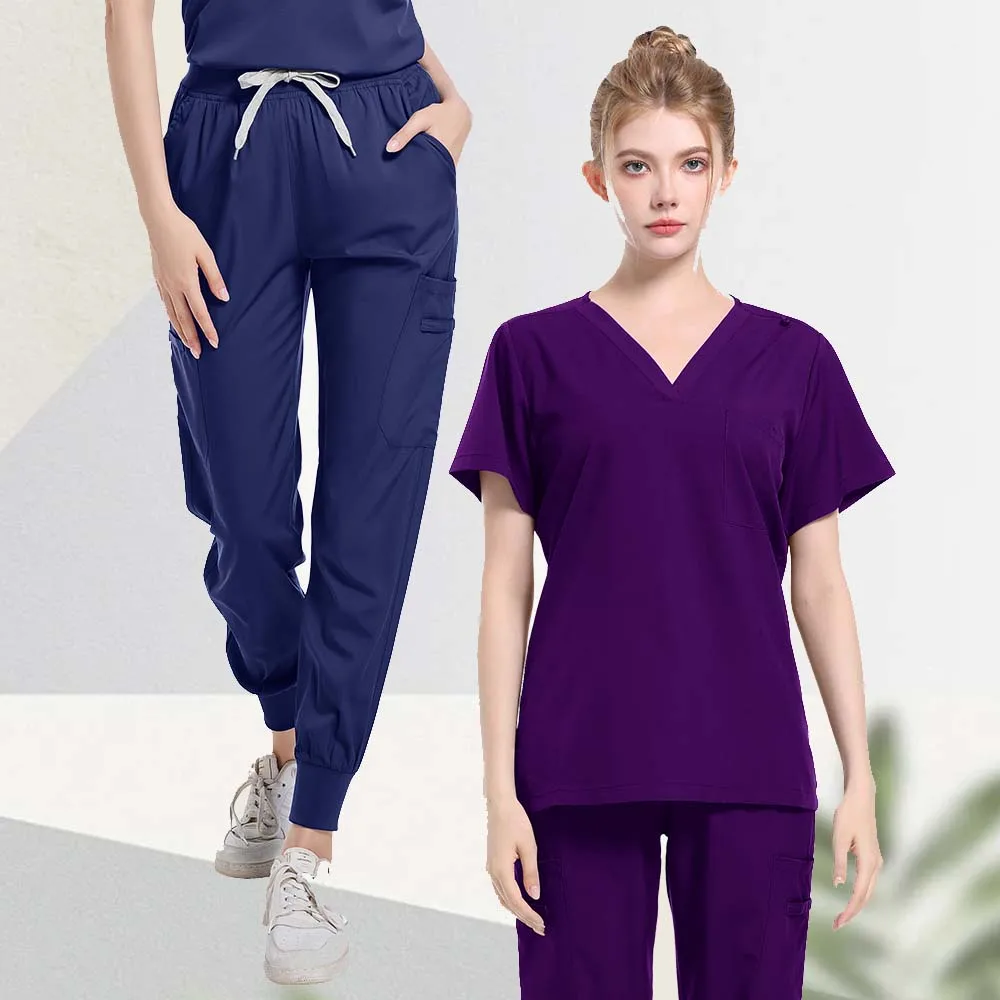

New Nurse Uniforms Medical Scrubs Quick Dry Comfortable Surgery Overalls Pet Hospital Outwear Durable Beauty Salon Workwear