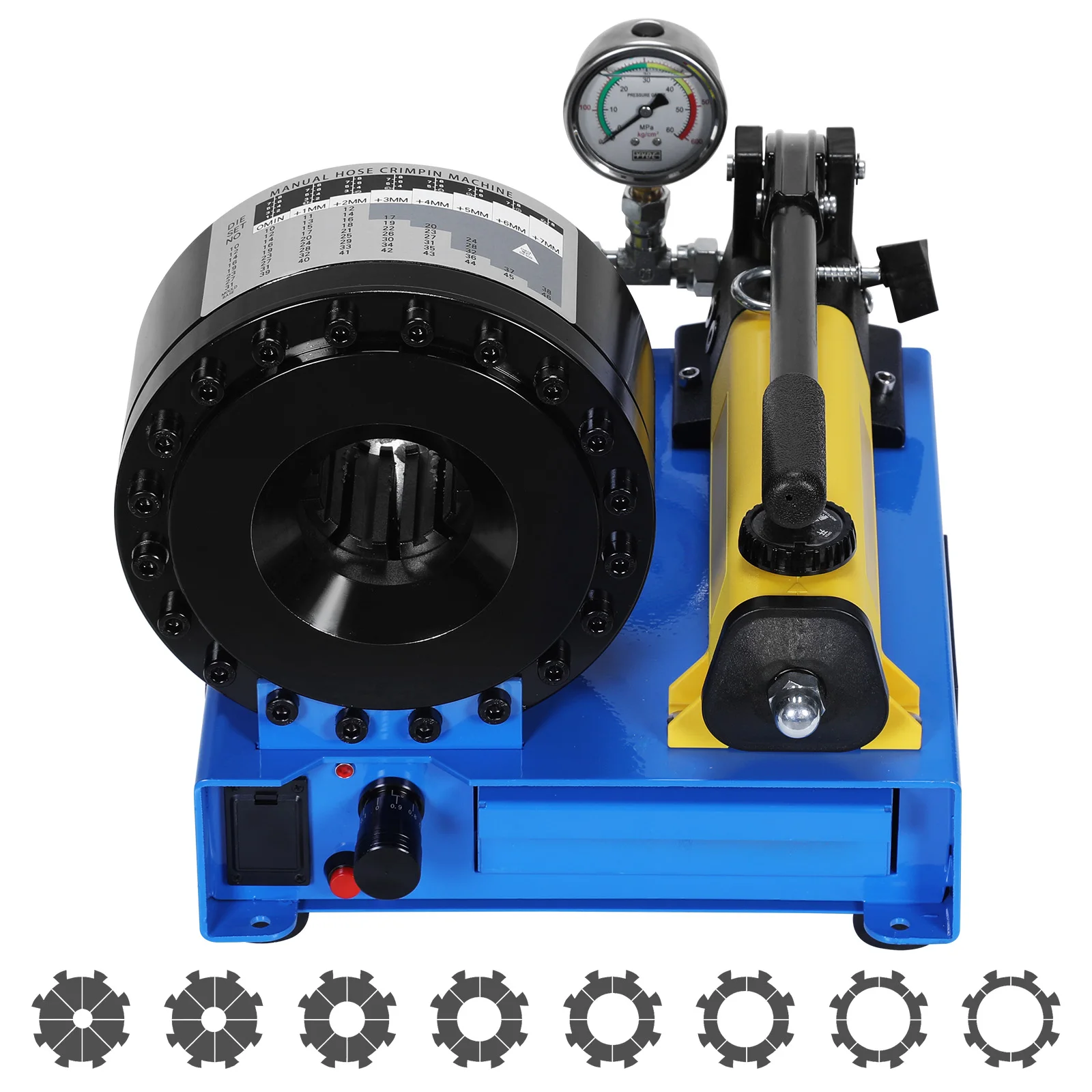 

Portable Hydraulic Hose Crimper With 8 Sets Dies 0.24-1.1 Inch Crimping Range 2000KN High Pressures for Automotive Industrial