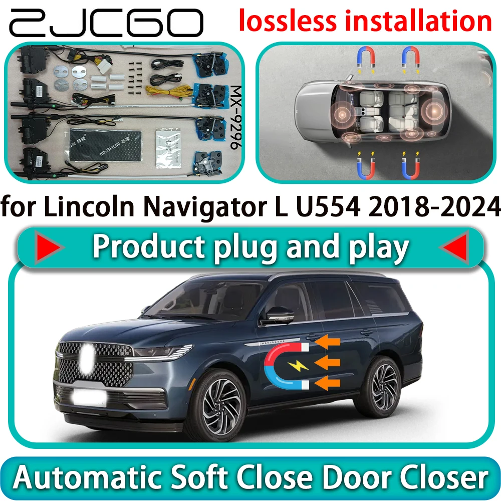 for Lincoln Navigator L U554 2018-2024 OEM Auto Pull Car Soft Close Door Kit Power Latch Electric Door Catch Soft Closing Assist