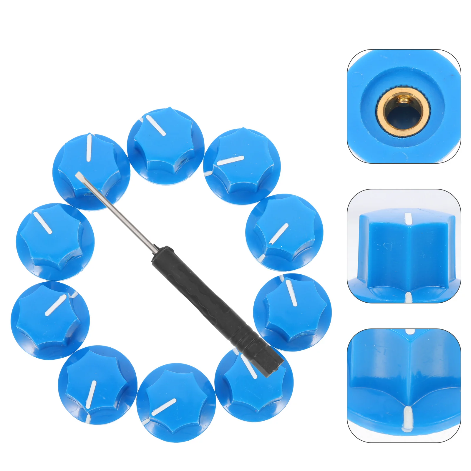 

1 Set Electric Guitar Potentiometer Knobs Plastic Volume Control Knob For Bass Accessories Replacement Parts Tone Control Caps