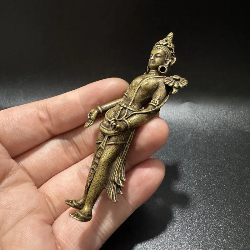 Shakyamuni Bathing Buddha, Prince of Kowloon, Cultural and Creative Market Ornament, Niche Brass Craft