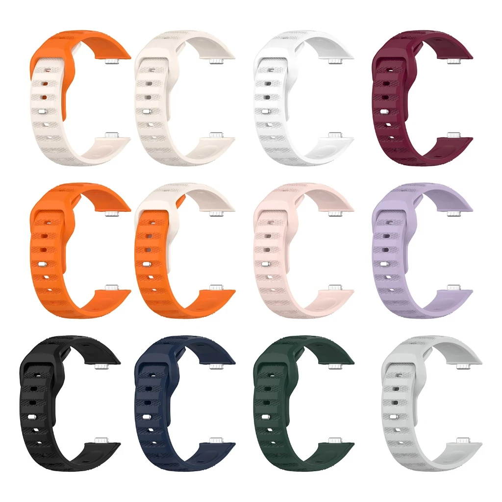 

1pc Silicone Watchband for Watch Fit 3 Smartwatch Wear Resistant Watch Strap Replacement Watch Wriststrap Scratchproof