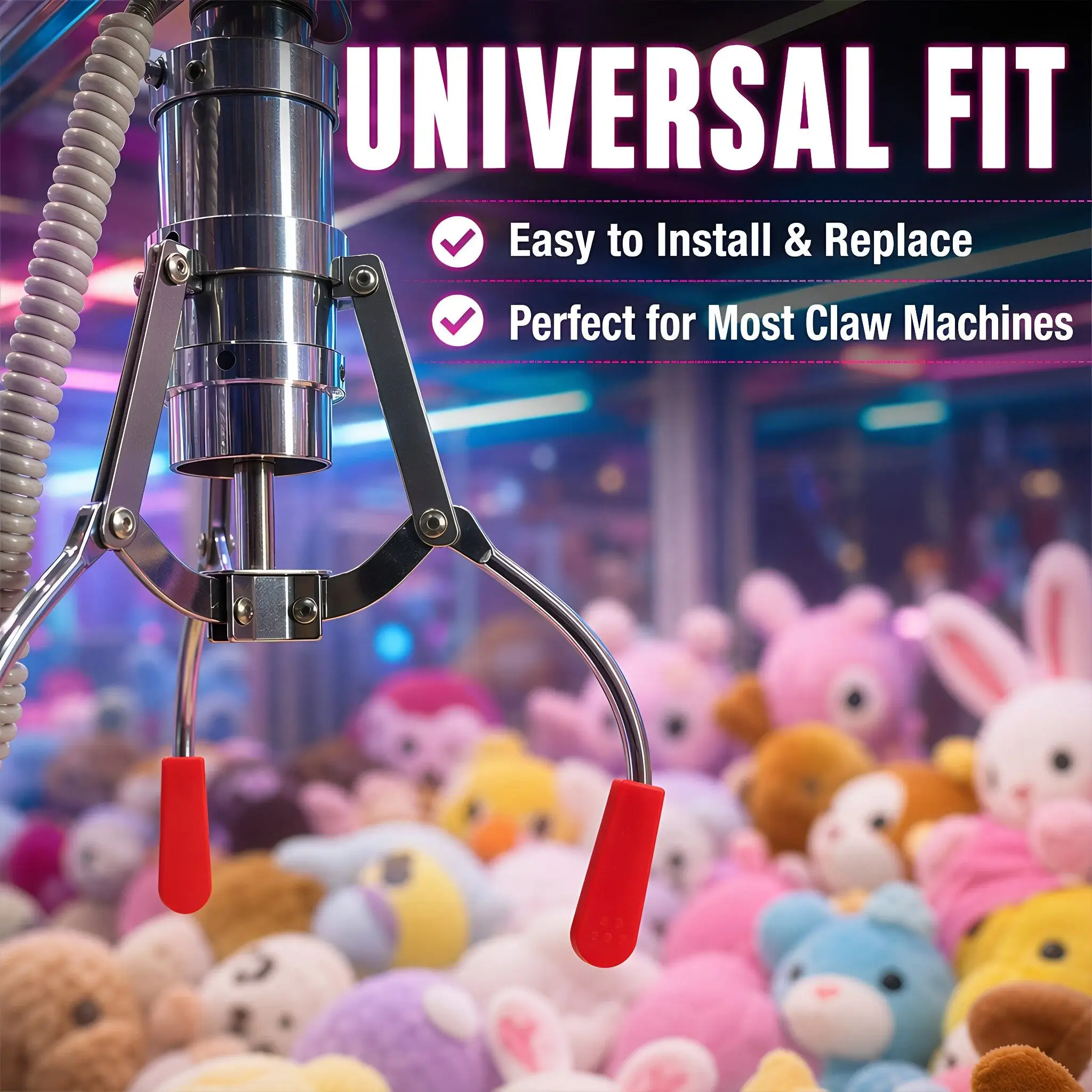 16Pcs Claw Machine Claw Clip Replacement Sleeve Multicolor Anti Slip Rubber Cover Accessories for Mini Vending Machine Parts