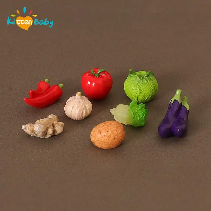 1/12 Scale Kinds of Vegetables Model Mini Vegetables Pretend Play Mini Food Play Dollhouse Miniature Diy Supermarket Scene Decor