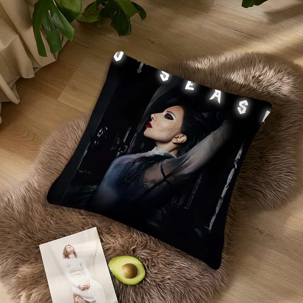 Hot Singer Lady Gaga Disease Pillow Case Sofa Living Room Bedroom Headboard Backrest Cushion Square Cushion Nap Time