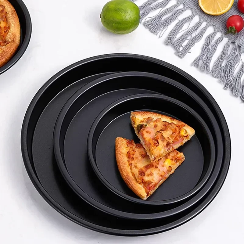 

Carbon Steel Pizza Pan Round Non-stick Cake Pan Pizza Mould Oven Baking Molds Household Kitchen Bakeware Gadgets 6/7/8/9/10 Inch
