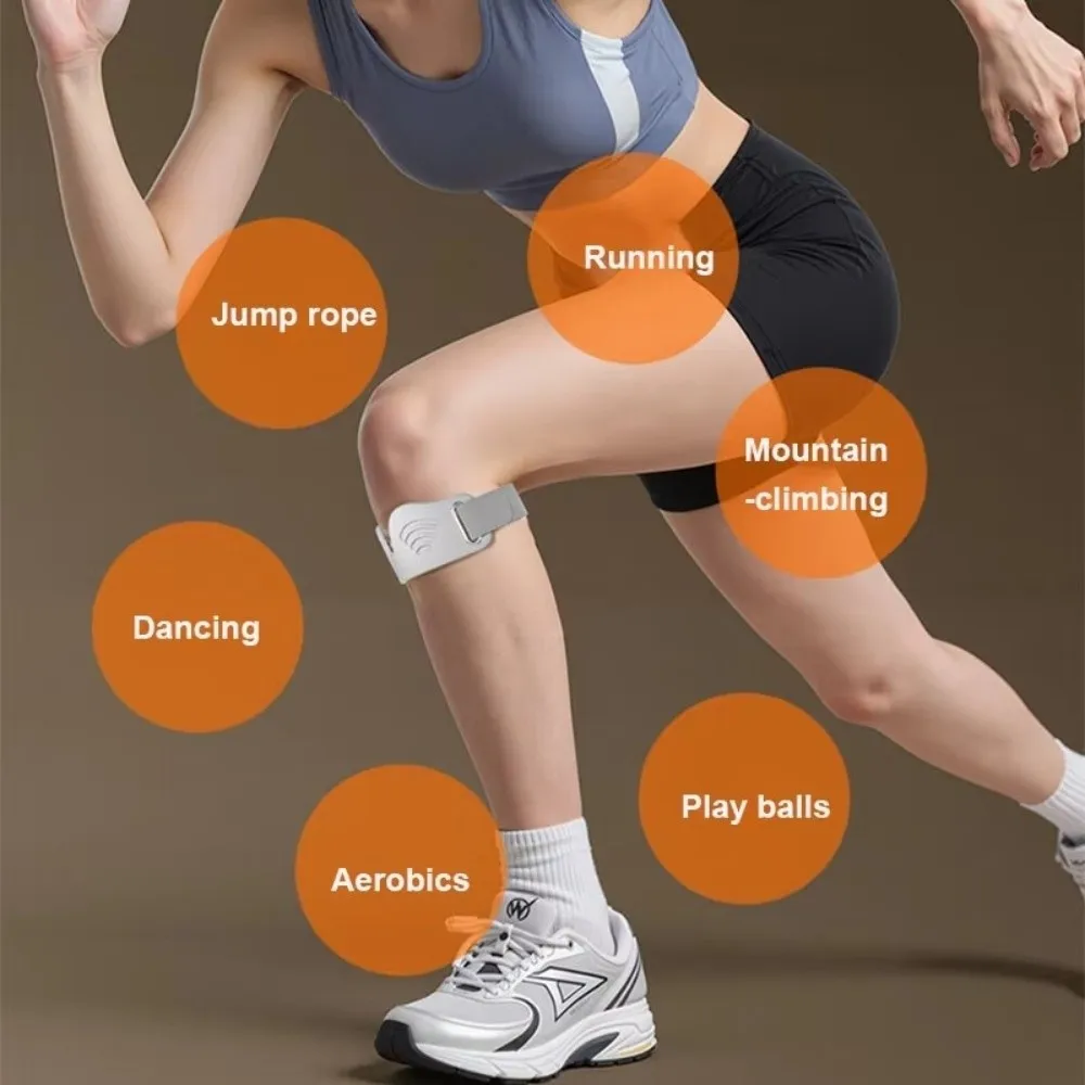 1 Pair Adjustable Patella Knee Brace Silicone Comfort Patellar Tendon Support Strap Highly Elastic Knee Support Protector - view 5