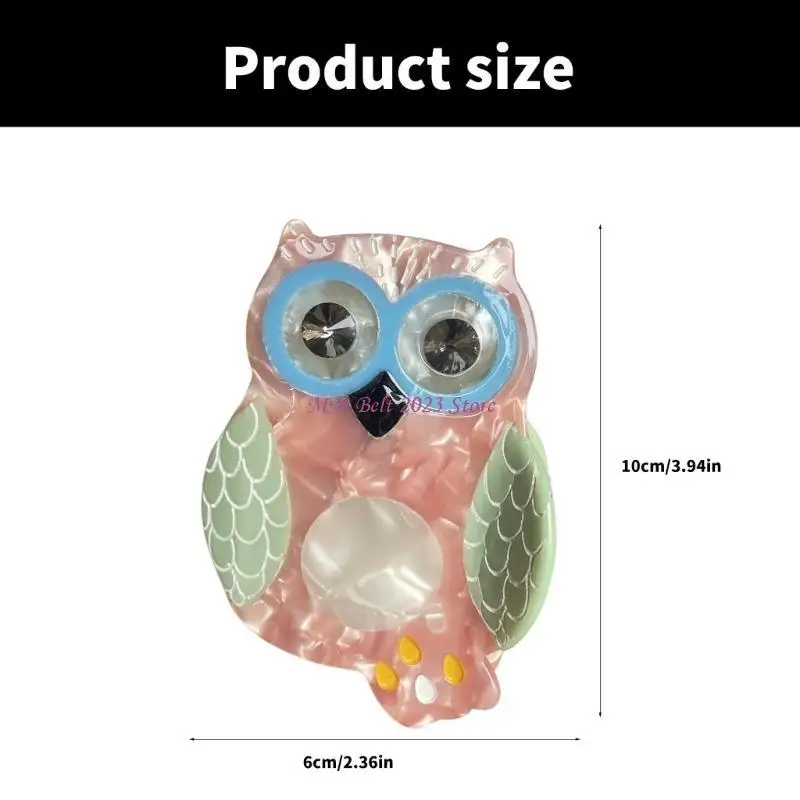 49Me Acetat Säure Eulen Haarklaue für Mädchen Cartoon Tierkrallen Clip Clip Haarstyling Clip Elegante Haarklemme für Kinder