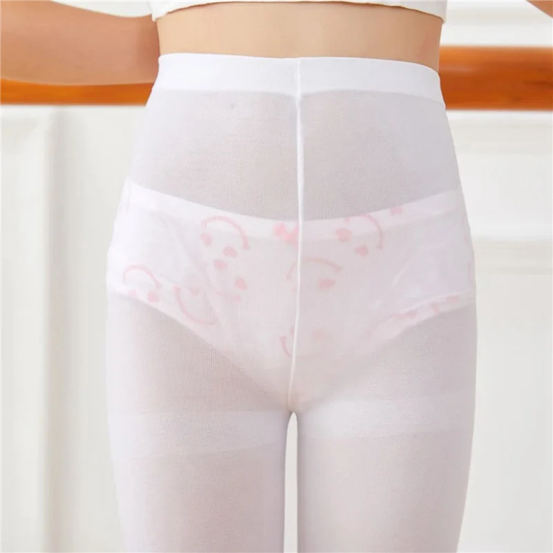 

ABRT-2X белые детские бархатные балетные колготки для девочек, танцевальные носки, носки из микрофибры, профессиональные танцевальные леггинсы S