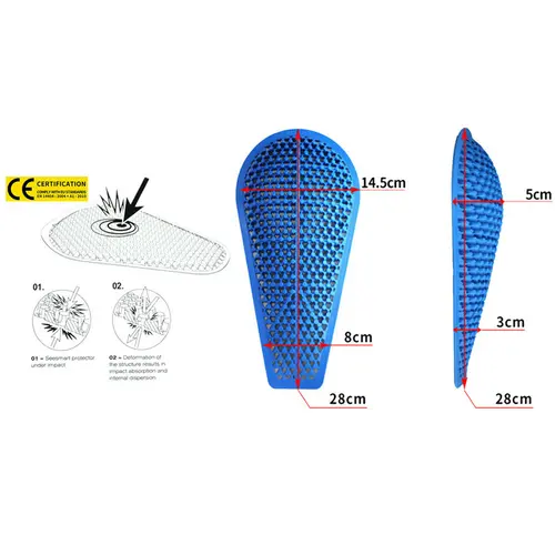 Imagen 2 del producto Equipo de protección de conducción, armadura de inserción CE, rodilleras protectoras de cadera, pantalones de motocicleta, Gel de sílice de repuesto (2 rodilleras + 2 almohadillas de cadera)