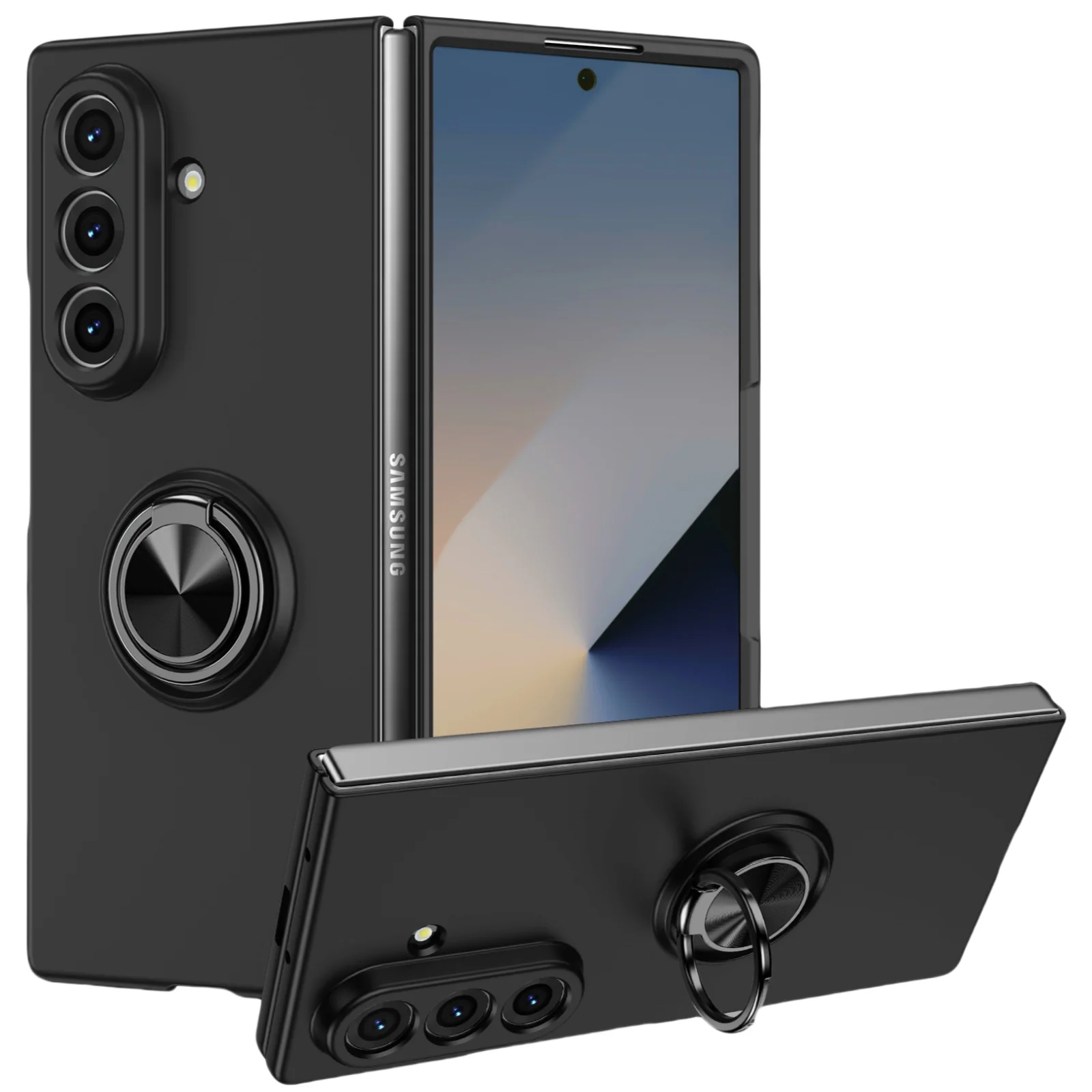 Finger Ring Case for Samsung Galaxy Z Fold 8 Ultra Fold8 Fold7 Fold 7 6 5 4 3 2 Fold6 Fold5 Fold4 Fold3 Protective Phone Bag