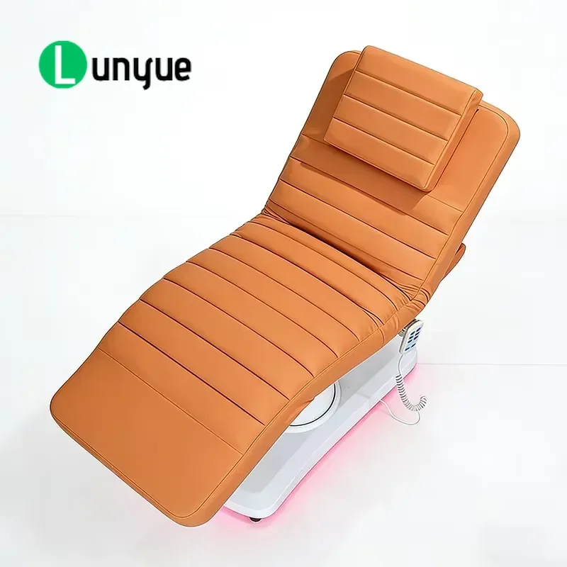 Electric Facial Bed 3 Motors Luxury White Base Beauty Massage Chair for Shop Extended Treatment Table Comfortable
