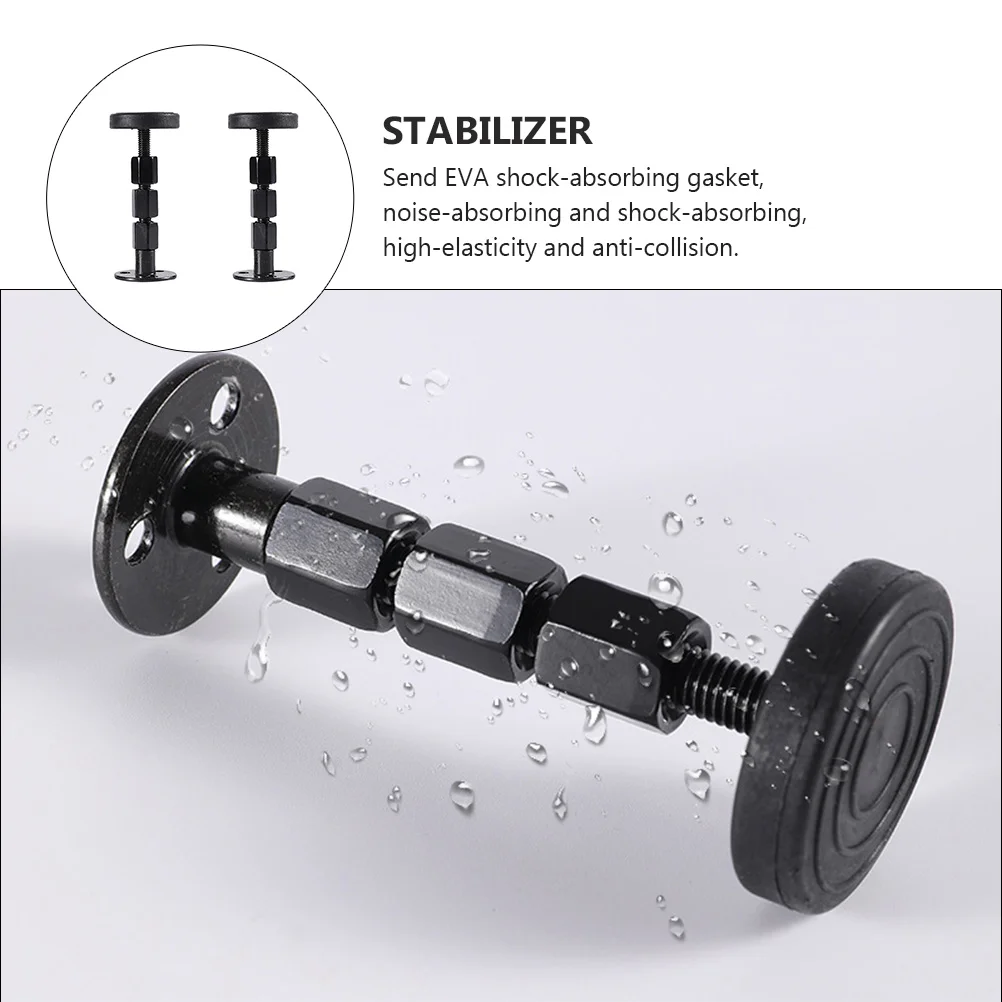 2 Pcs Bedside Anchor Anti-shake Fixer Stainless Steel Fixator Fixed Tool Furniture Support Wall Stabilizer