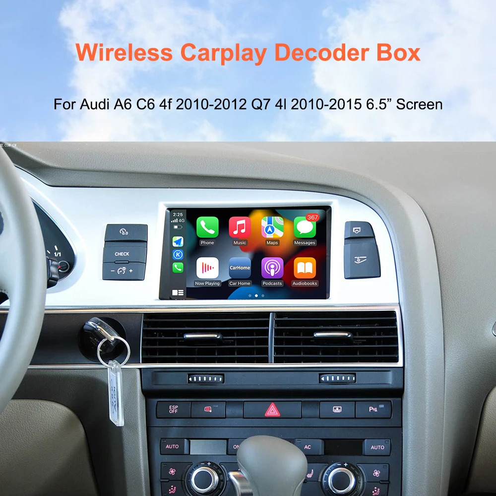 Bonroad Wireless CarPlay Interface für Audi A6 Q7 2009-2015 MMI 3G Android Auto Mirror Link AirPlay Rückfahrkamera Nachrüstsätze – Detail 1