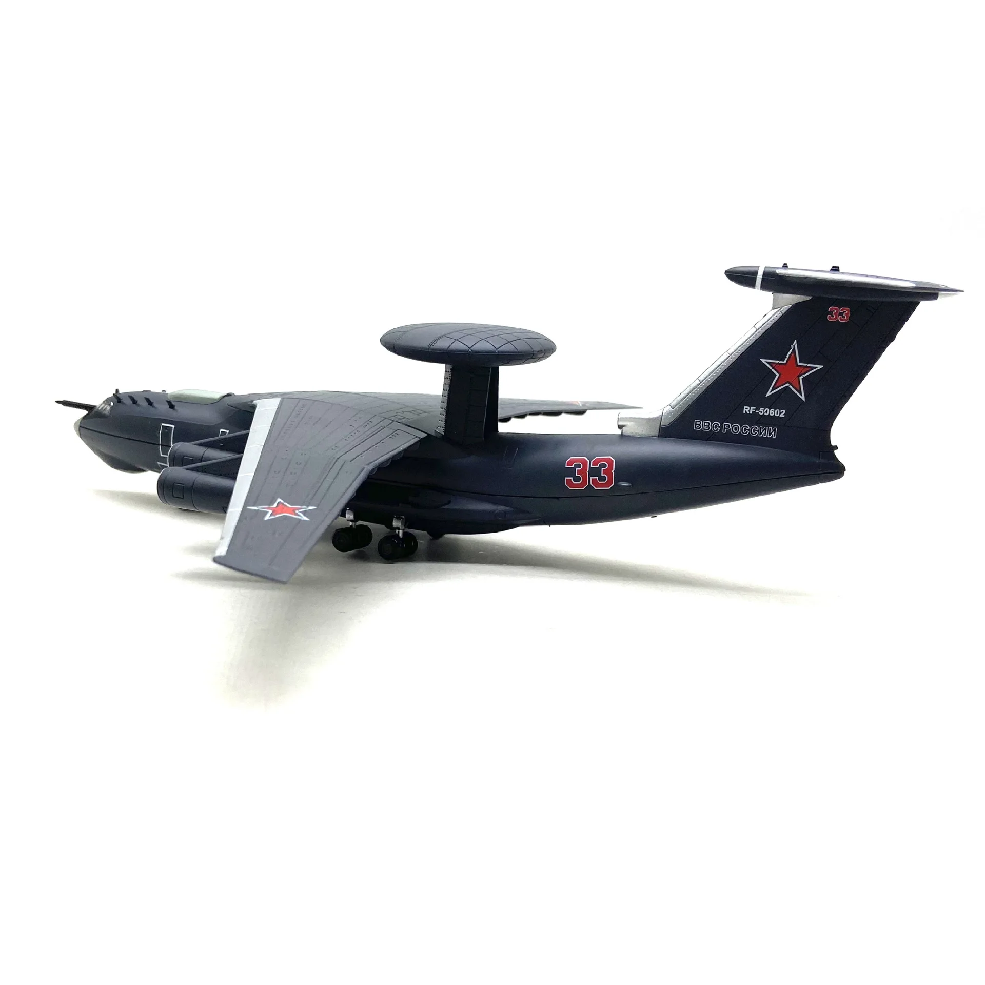 1/200 escala soviética beriev A-50u aviso precoce aeronave simulação liga modelo de aeronave de combate ornamentos acabados