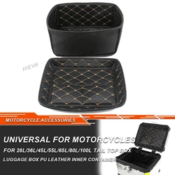 Universal 28L-100L Motorcycle Tail Top Box Cover Pad Luggage Case Storage Toolbox Inside Liner Inner Lining Cushion PU Leather