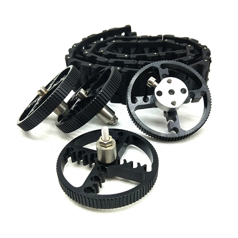 스마트 탱크 자동차 액세서리, 고무 트랙 드라이브 키트, DIY 모델 드라이브 휠, 금속 하중 지지 휠 부품
