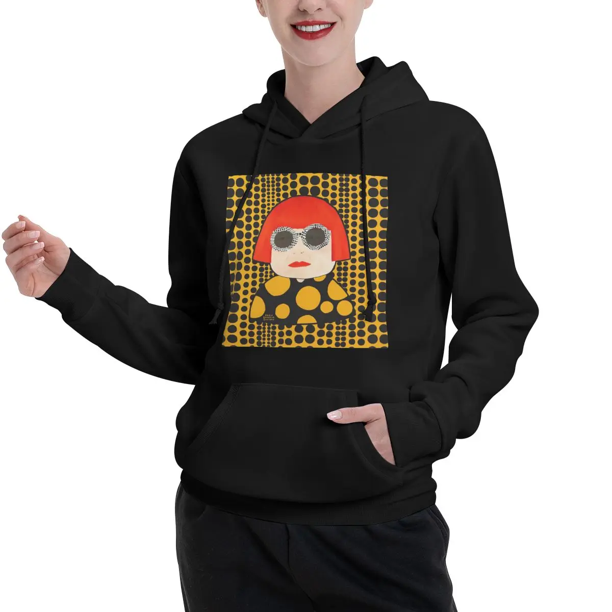 

Yayoi Kusama абстрактная живопись пара толстовки для мужчин женщин повседневный пуловер толстовка Harajuku с длинным рукавом с капюшоном осень зима