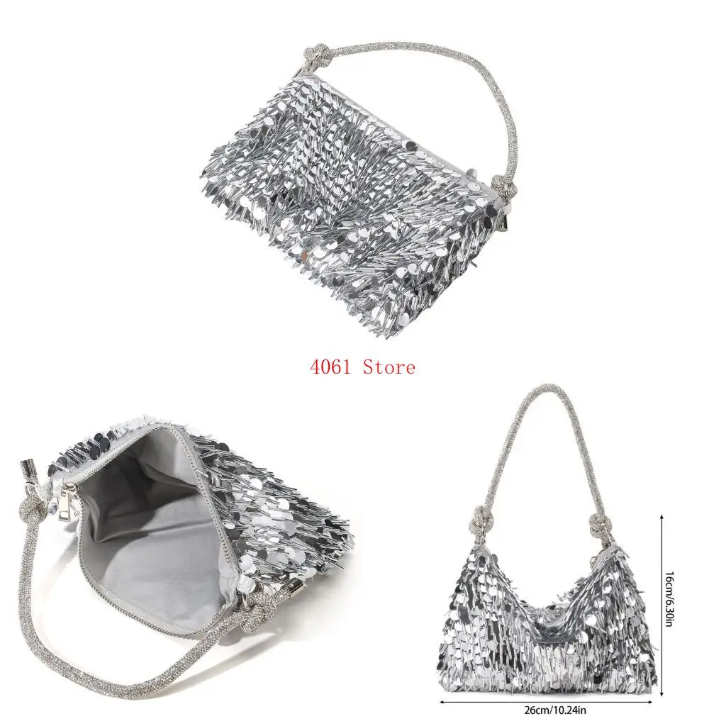 

Women Bag Evening Handbag Underarm Bag Bridal Purse Sequins Evening Bag Fashion Shoulder Bag for Wedding Parties