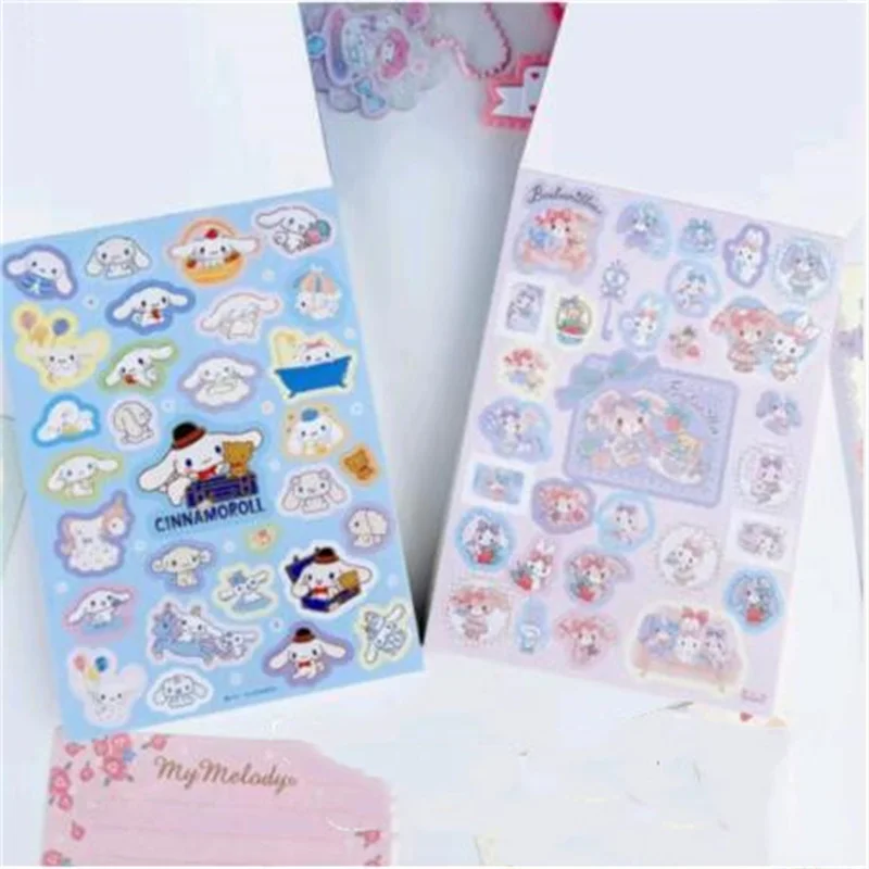 6pcs/lot Sanrio Kitty Melody Cinnamoroll Memo Pad Cute Sticky Notes Stationery Label Notepad Planner Sticker Post School Supply