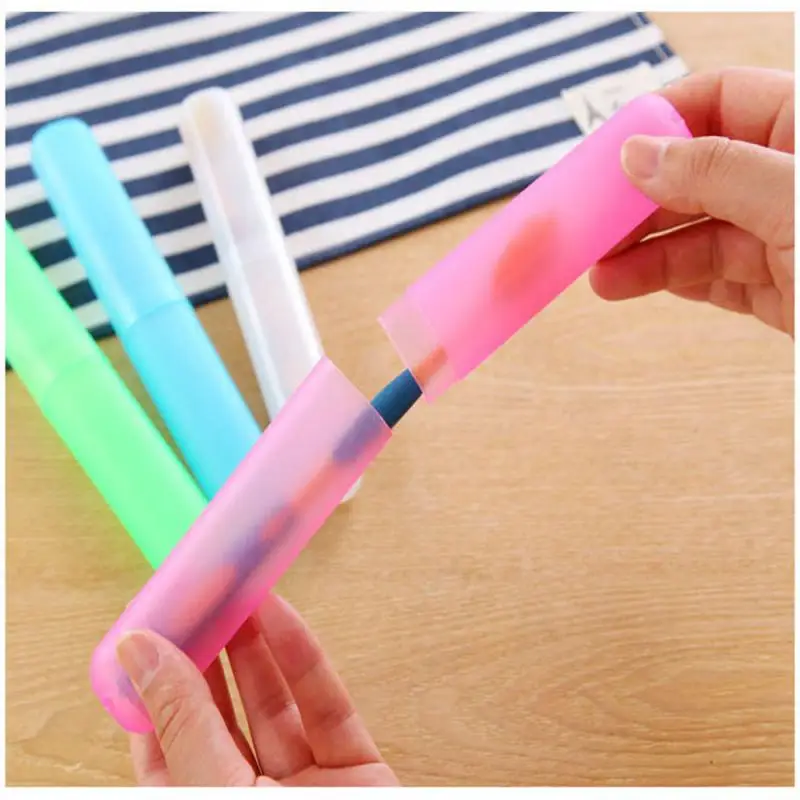 

Portable Toothbrush Case Toothbrush Tube Cover Travel Camping Container Supplies Holder Box Toothbrushes Packaging Storage Box