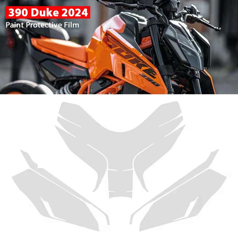 For 390 Duke PPF Motorcycle Complete Paint Protective Film For KTM390 DUKE Fairing Tank TPU Protection Kit Transparent Stickers