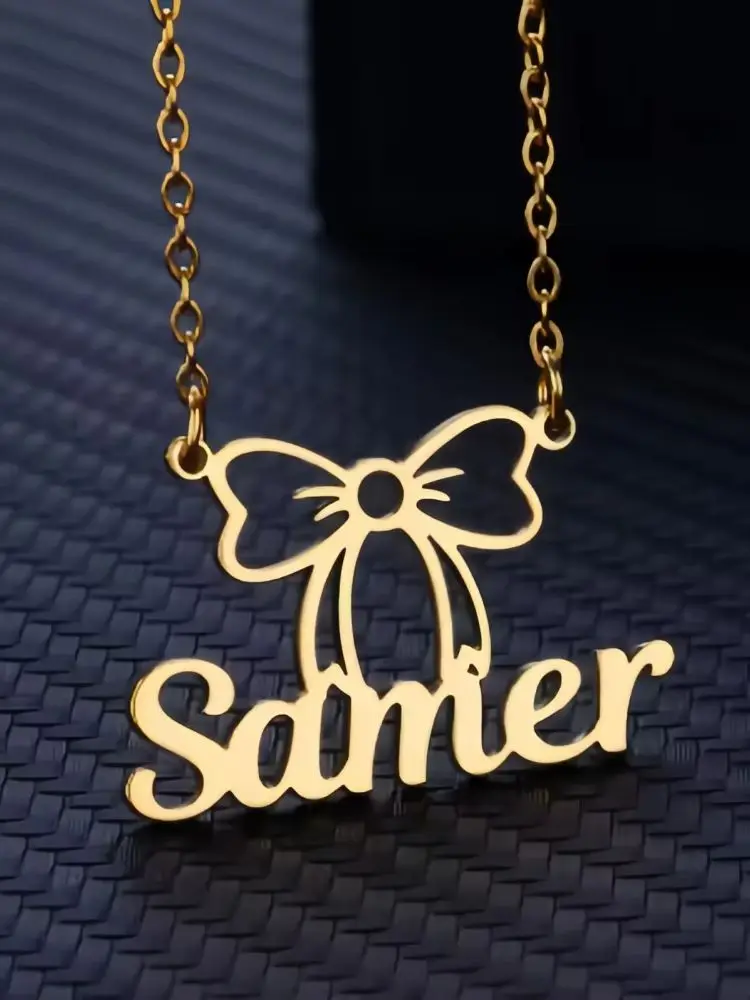 Personalized Customization of Name Pendant Necklace with Different Fonts and Styles for Perfect Party and Holiday Gifts Family