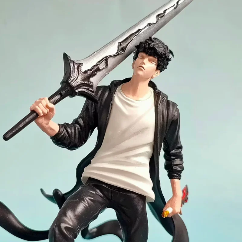 متوفر في المخزون سولو التسوية سونغ جين وو الظل الملك أنيمي الشكل 20 سنتيمتر الظل الملك سونغ جين وو عمل الشكل دمية ألعاب مخصصة هدية