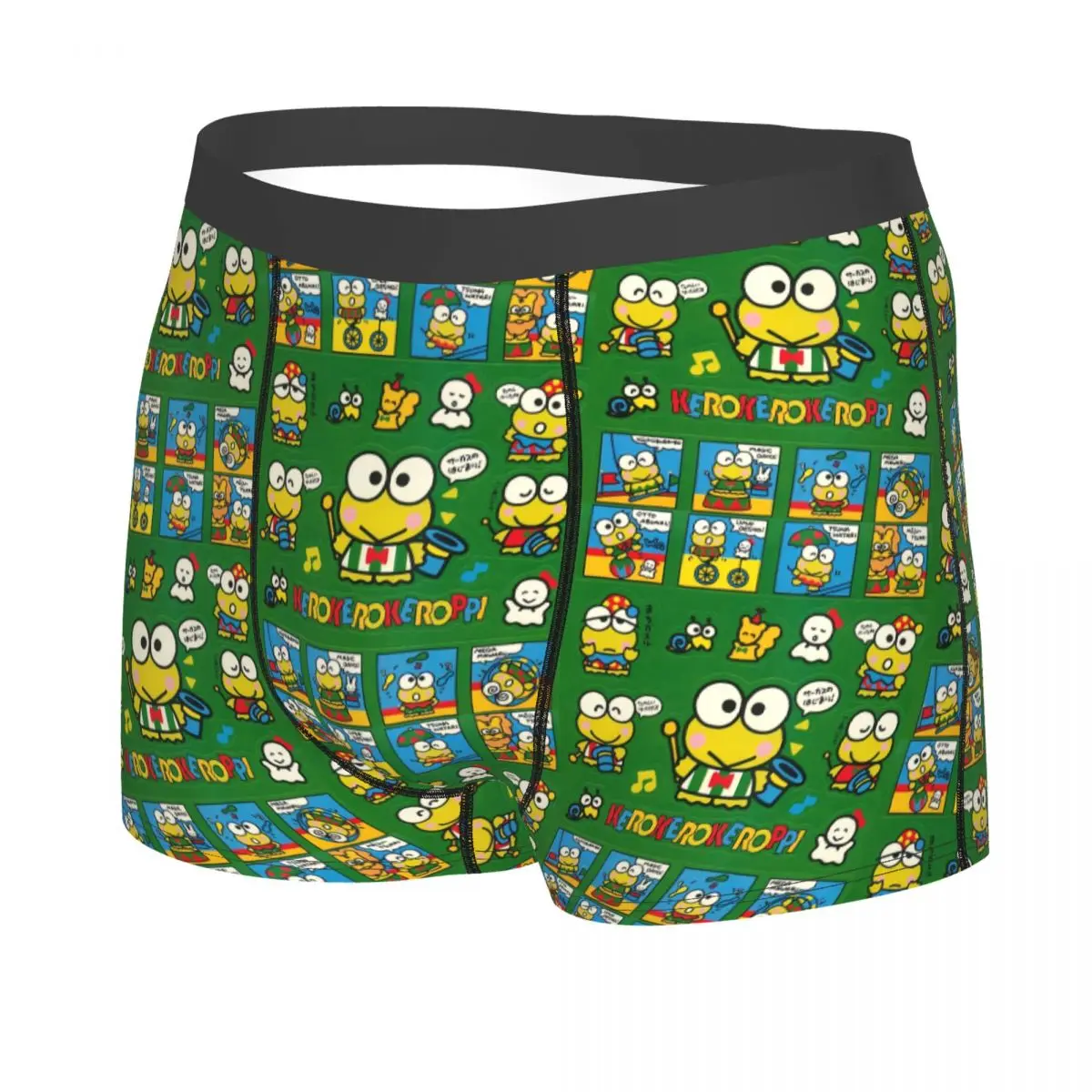 Custom Male Fashion Disney Cartoon Kero Kero Keroppi Sanrio Anime Underwear Boxer Briefs Stretch Shorts Panties Underpants