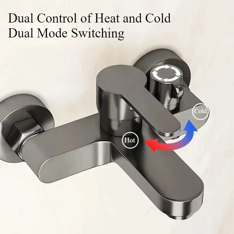 3-Way Thermostatic Shower Mixer Valve with Diverter | Universal Wall Mount Bath Shower Faucet Set