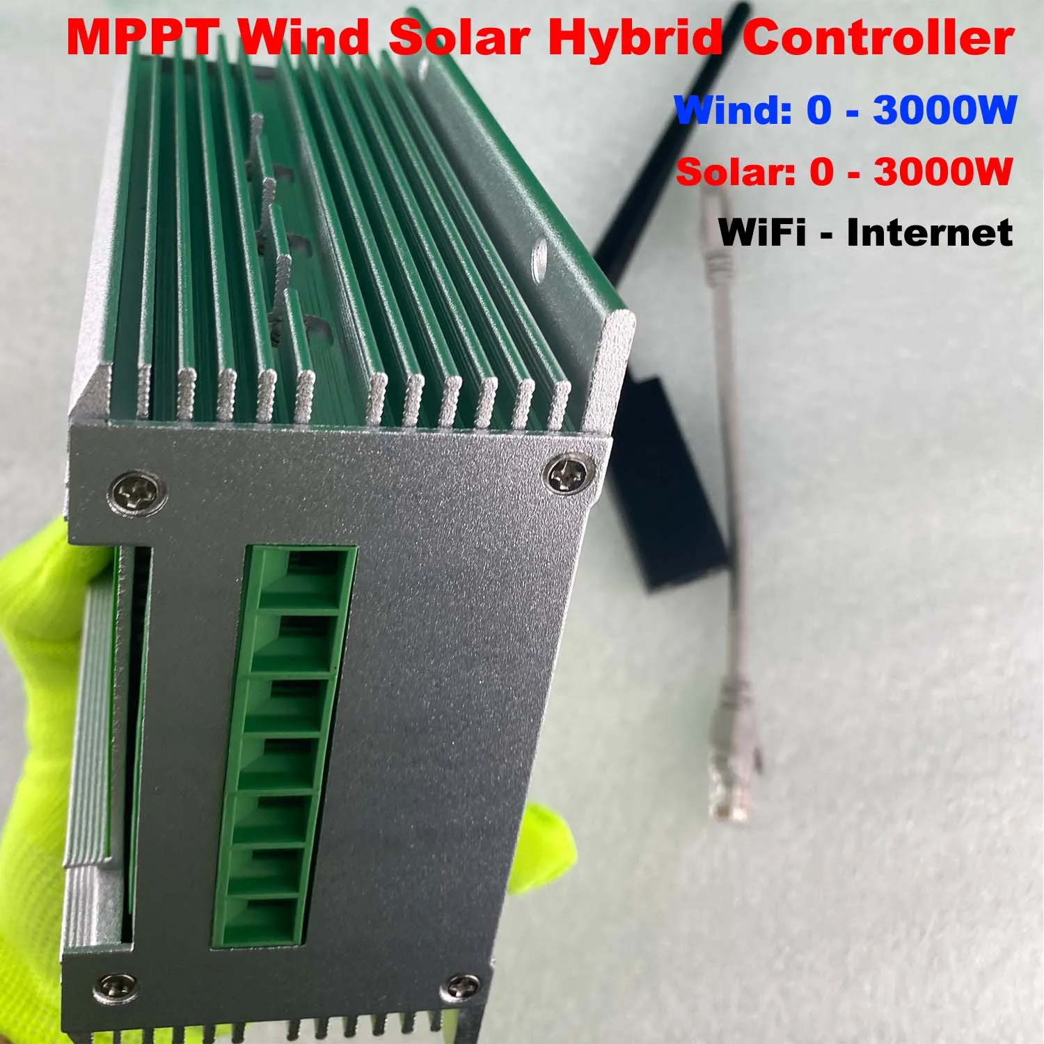 With Dump Load Wind Solar Hybrid System MPPT Charge Controller 3000W Wind Turbine 3000W Solar Panel 12V 24V Auto 48V Regulator