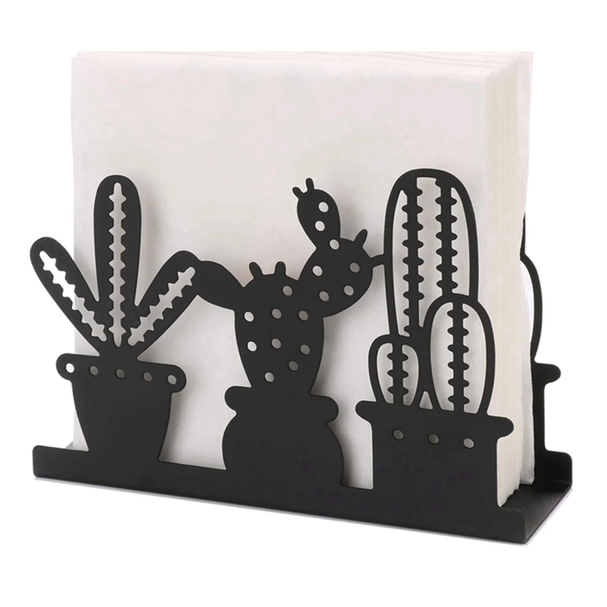 Porta tovaglioli BISM1: dispenser/supporto autoportante per fazzoletti, porta tovaglioli da tavolo per la cucina di casa, picnic, feste (cactus)