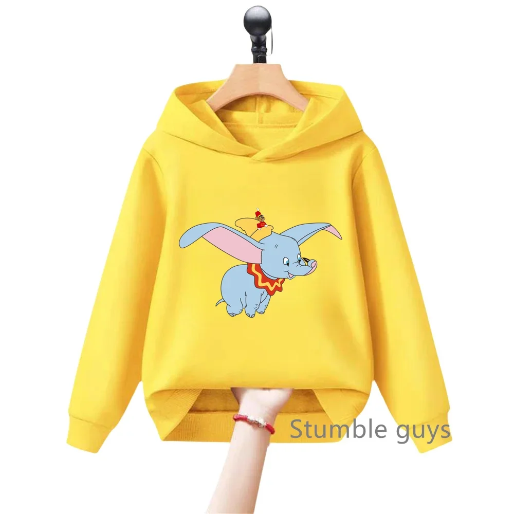 Fashion Dumbo Kids Casual Sweatshirt Hoodie Hoodie Teen Fashion Kawaii Girls Top Boys Clothes Fashion New