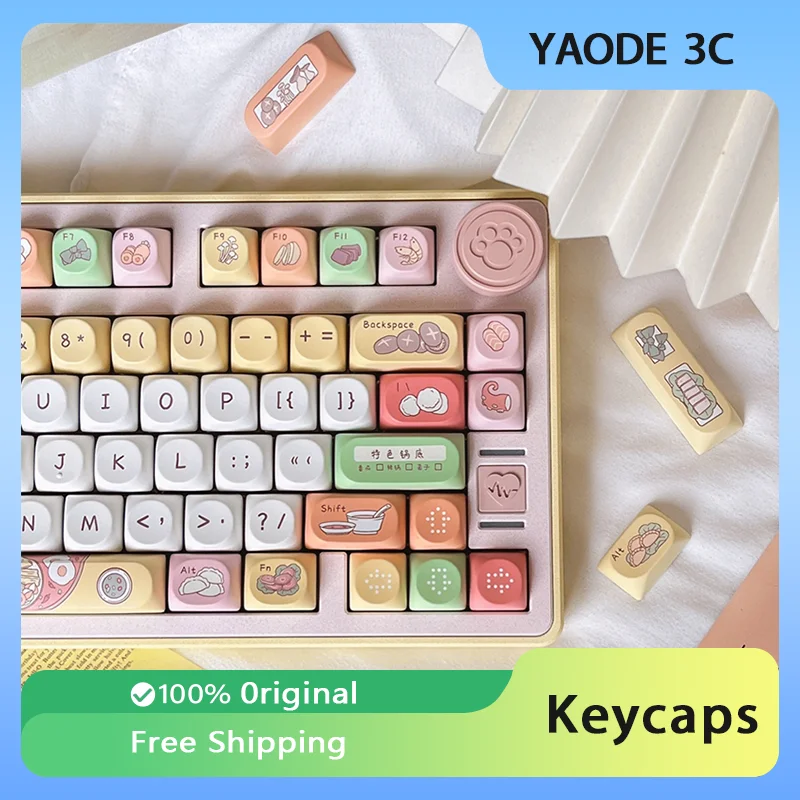 

Hotpot Theme Key Cap Custom PBT MOA/SOA Profile Dye-sublimation Mechanical Keyboard Keycap Sets Kawaii Pc Gamer Accessories Gift