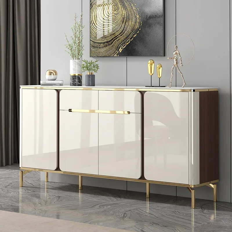 Extra Long Tall Contemporary 2door 3 Drawer Buffet Tables Dining Room Furniture Fashion Wooden Sideboard Cabinet