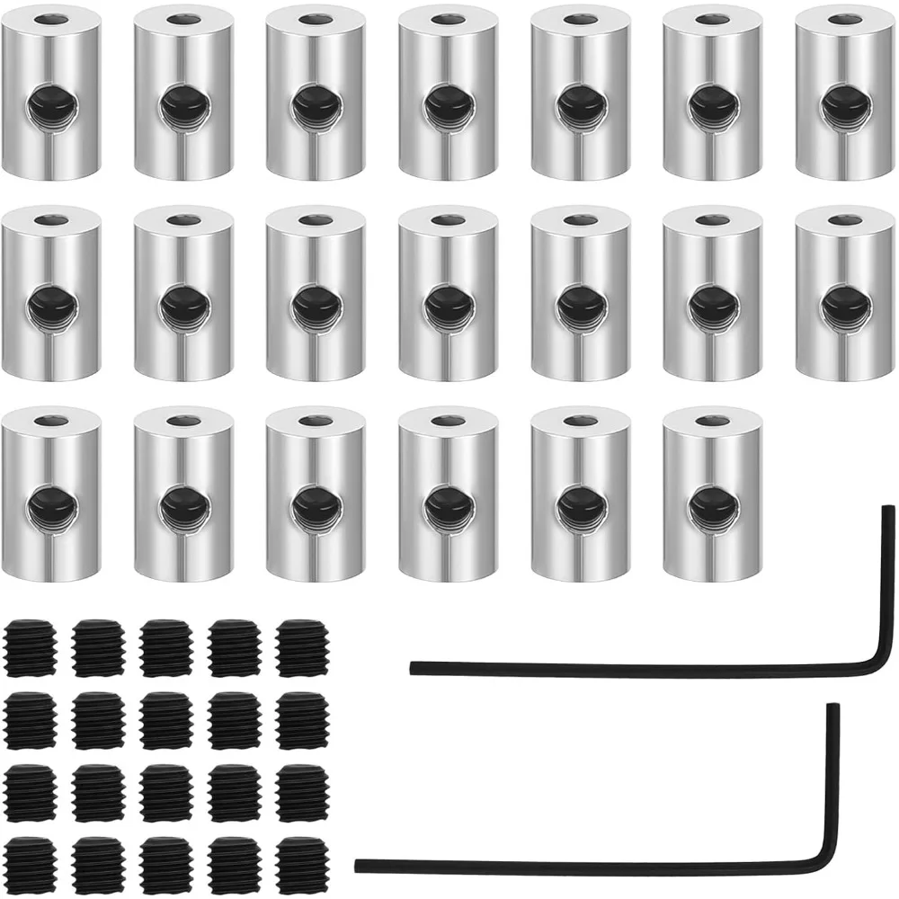 20Pcs Pin Backs Locking Pin Backing Locking Clasp with Wrench Pins Keepers Tool for Crafts Badge Brooch, Silver, 9mm x 6mm