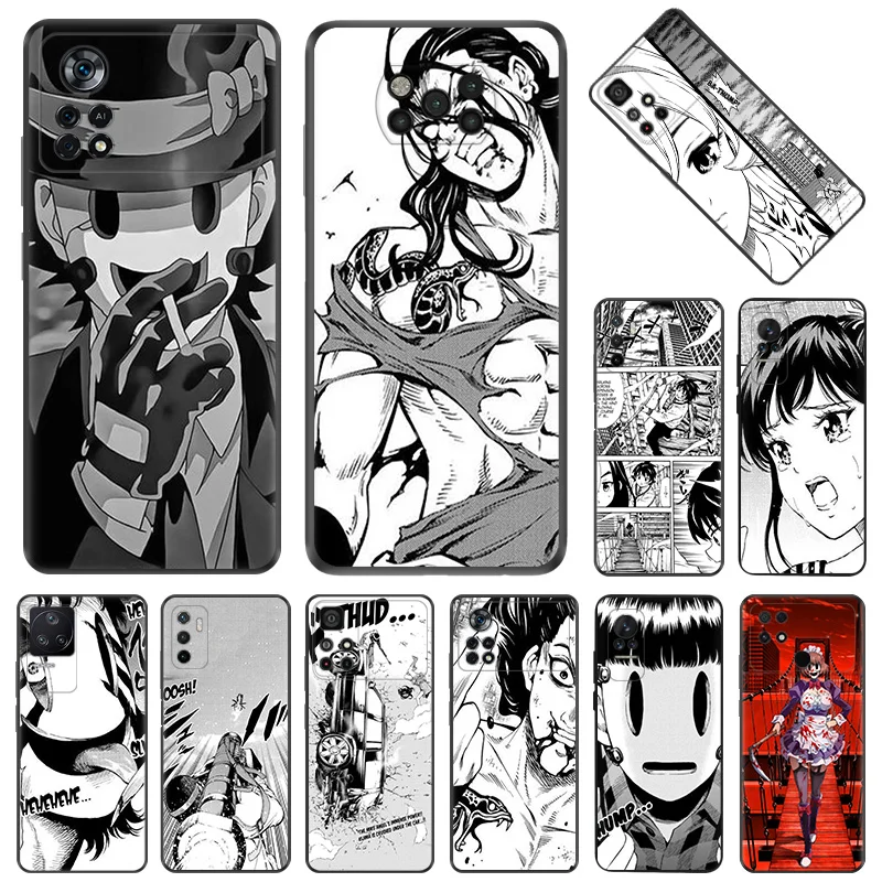 Phone Cases For Xiaomi Poco C40 C51 C50 C61 M5 M4 Pro M3 X5 X4 X3 F5 F4 F3 14 A3X Anime High Rise Invasion Soft Anti-Drop Cover