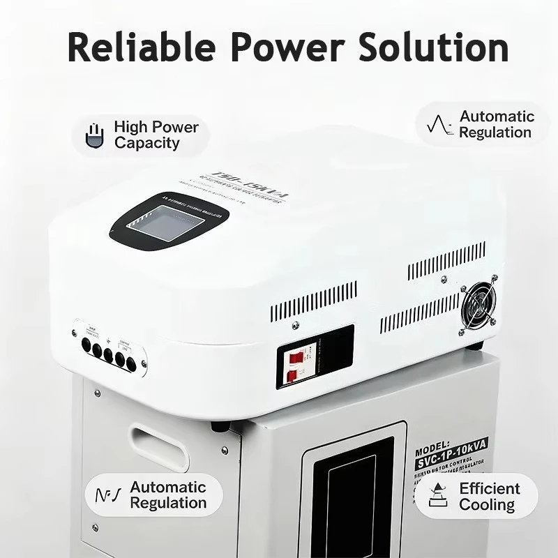 Single Phase 110V 220V SVC 3KVA 5KVA 8KVA 10KVA 15KVA 20KVA Relay Control Wall Mounted AC Automatic Voltage Regulator Stabilizer
