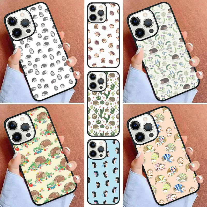 Hedgehog and Balloon Phone Case For iPhone 16 15 14 Pro Max 11 13 12 Mini Max SE 2020 6S 7 8 Plus Cover Capa