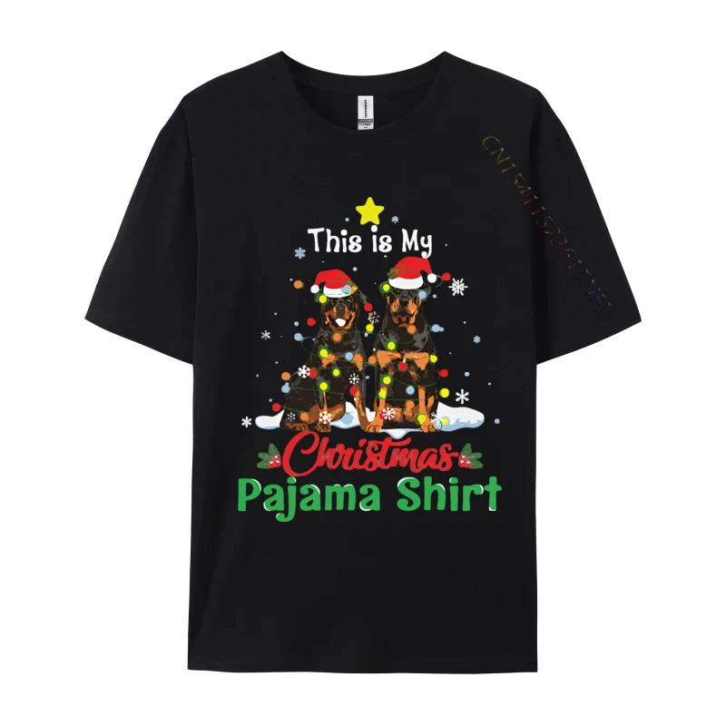 

This Is My Christmas Pajama Rottweiler T-shirt Cotton High Street Tops T Shirts Casual Tee Shirts Man Grey Shirt Graphic Tee
